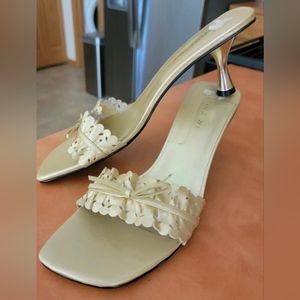 Nine West slide sandals with kitten heel